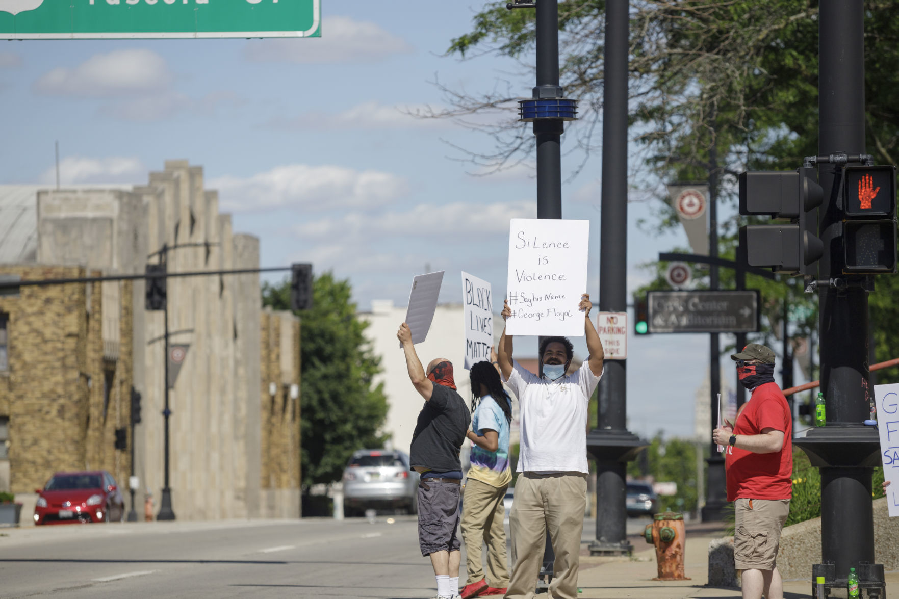 Downtown Decatur protest